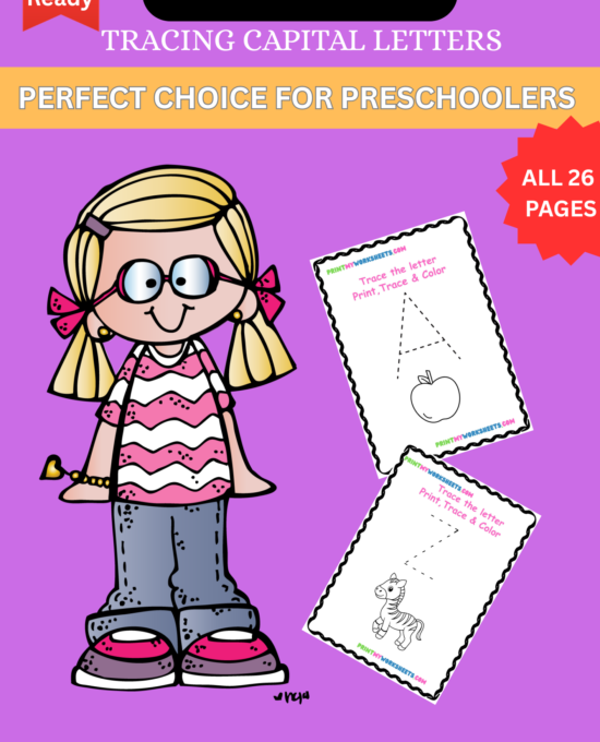 UpperCase Alphabets Tracing| Free Downloadable PDF Pre Kindergarten