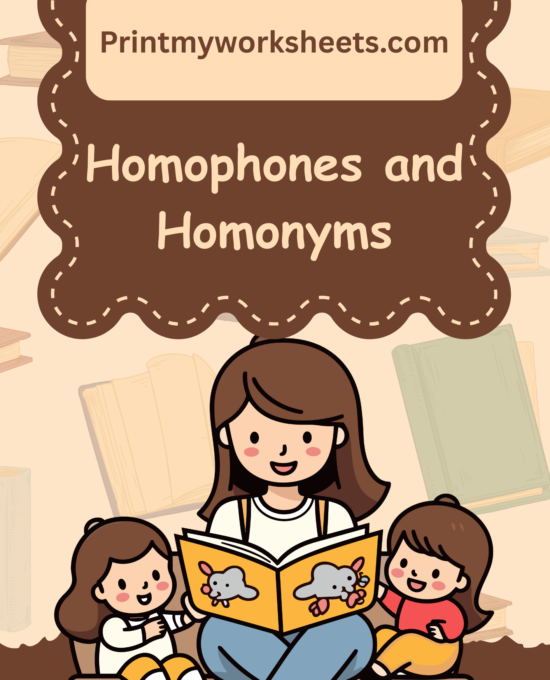 Homophones & Homonyms Worksheet | Free Printable PDF for Third Grade & Homeschool