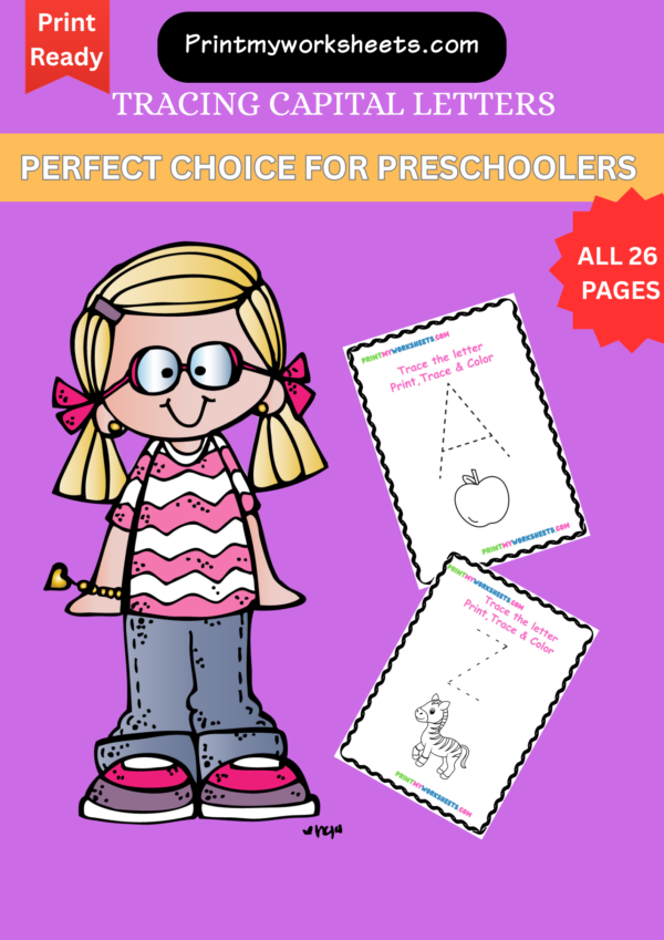 UpperCase Alphabets Tracing| Free Downloadable PDF Pre Kindergarten