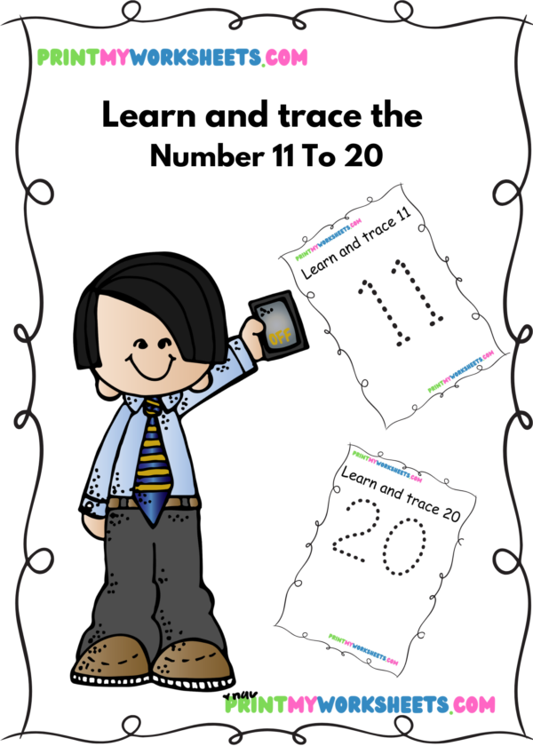 Number Tracing 11-20 | Free Downloadable PDF Pre Kindergarten