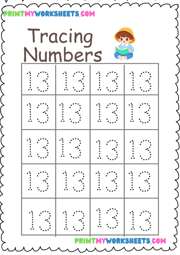 Number Tracing 11-20 | Free Downloadable PDF Pre Kindergarten - Image 4