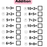 Kindergarten Simple Addition Worksheet PDF