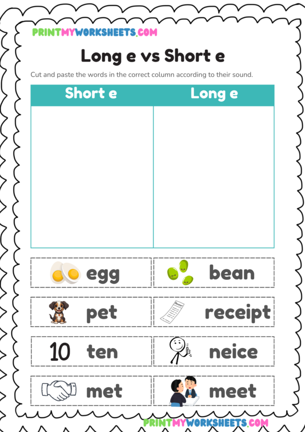 Long and Short Vowel Sounds Worksheet for 3rd Grade | Free Spelling & Phonics PDF Download - Image 4