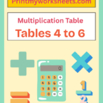 3rd Grade Multiplication Tables 4–6