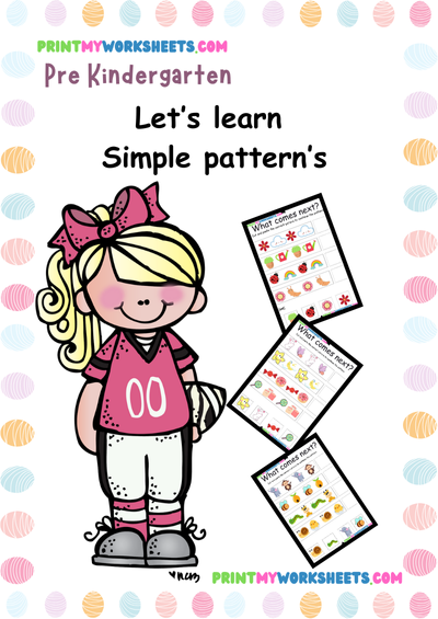 Pattern Math Worksheet for Pre-K | Free Downloadable PDF for Early Math Skills