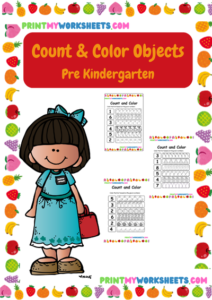 Pre-K Counting and Coloring Worksheets PDF