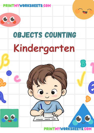 Counting Objects & Writing Numbers Worksheet for Kindergarten | Free Downloadable Math PDF for Kids