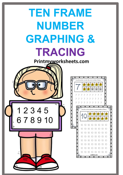 Tracing and Graphing Numbers 1–10 Worksheet | Free Pre-K PDF for Early Math and Fine Motor Skills