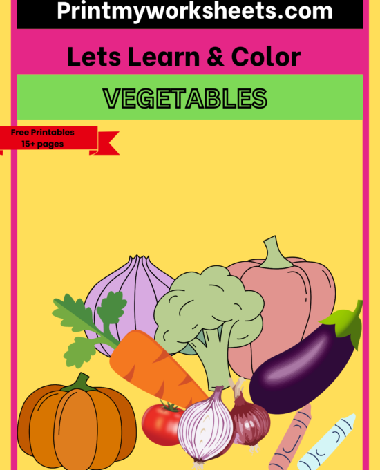 Vegetable Coloring Book for Kindergarten | Free Downloadable PDF for Learning Vegetables