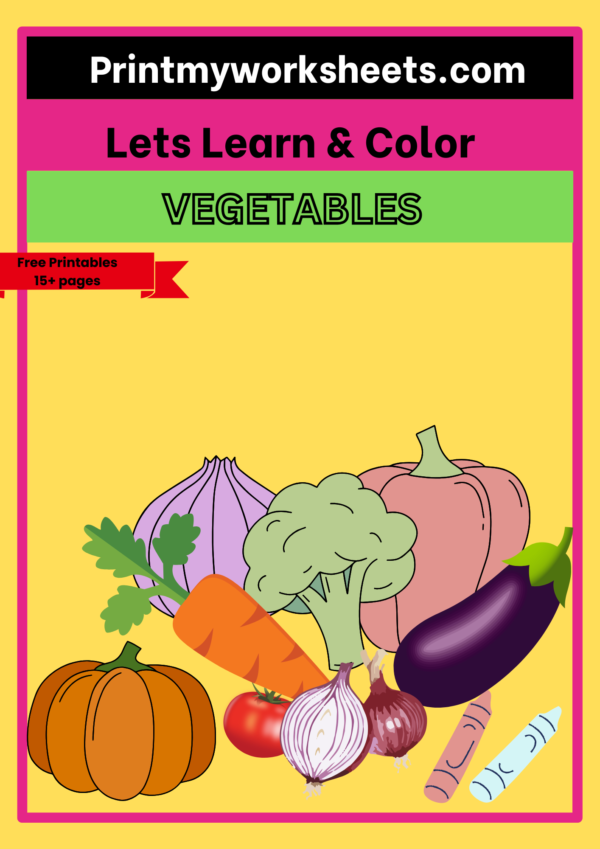 Vegetable Coloring Book for Kindergarten | Free Downloadable PDF for Learning Vegetables