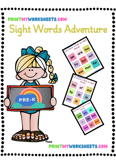 Sight Words Worksheet for Kindergarten | Free English PDF Download for Early Readers