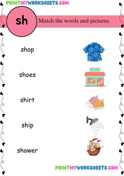 Digraphs Worksheet for First Grade | Free Downloadable PDF for Phonics and Word Recognition