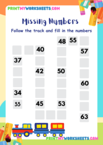 Kindergarten Missing Numbers Worksheets PDF – Easy Home Math Review ...