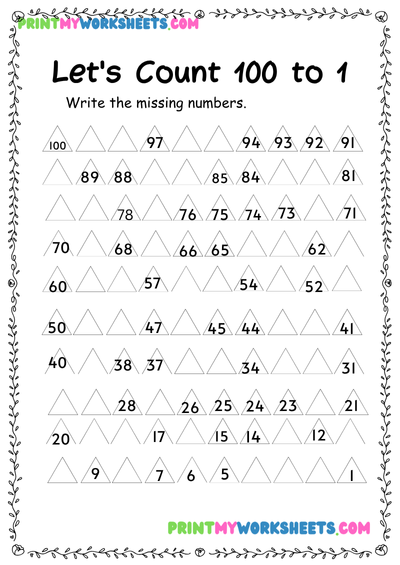 1st Grade Counting Forward and Backward Worksheets PDF | Free Downloadable 3 1st Grade Counting Forward and Backward Worksheets PDF | Free Downloadable - Image 3
