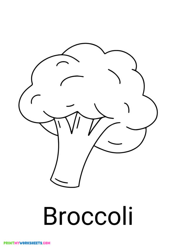 Vegetable Coloring Book for Kindergarten | Free Downloadable PDF for Learning Vegetables - Image 3