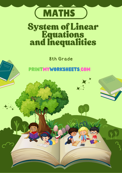 Systems of Linear Equations and Inequalities Worksheet | Free Algebra PDF for 8th Grade Students