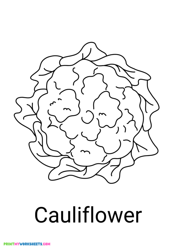 Vegetable Coloring Book for Kindergarten | Free Downloadable PDF for Learning Vegetables - Image 4