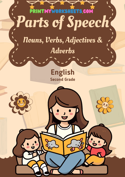 Parts of Speech Worksheet for 2nd Grade | Free PDF on Nouns, Verbs, Adjectives & Adverbs