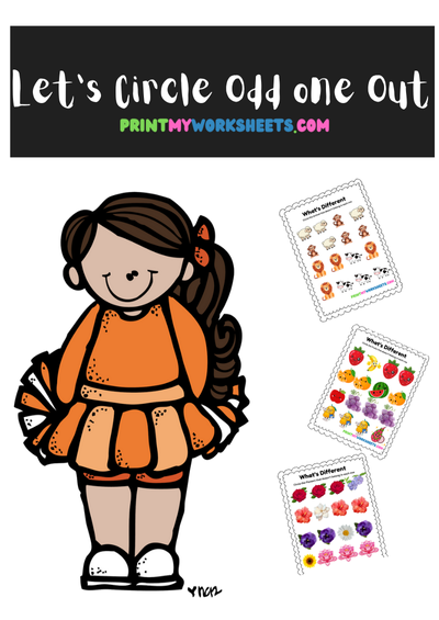 Circle the Odd One Out Worksheet for Pre-K | Free Downloadable English PDF for Early Learners