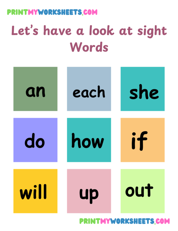 Sight Words II Worksheet for Kindergarten | Free English PDF Download for Early Readers - Image 3