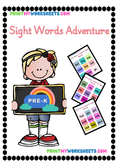 Sight Words Worksheet for Kindergarten | Free English PDF Download for Early Readers