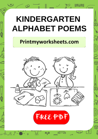 A–Z Alphabet Phonics Poem Worksheet | Free Kindergarten PDF for Phonics and Letter Sound Mastery
