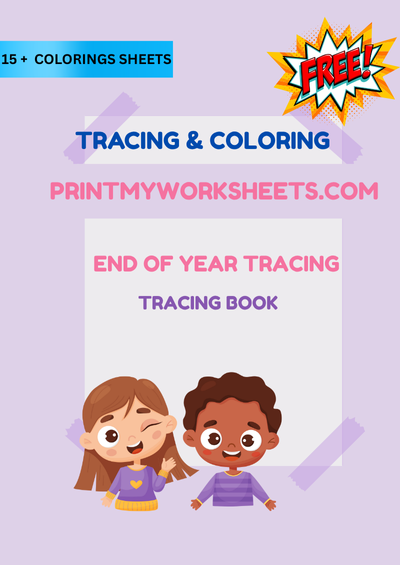 End of Year Tracing & Coloring Book | Free Pre-K Printable PDF to Celebrate Learning with Fun Activities