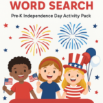4th of July Word Search Worksheets PDF