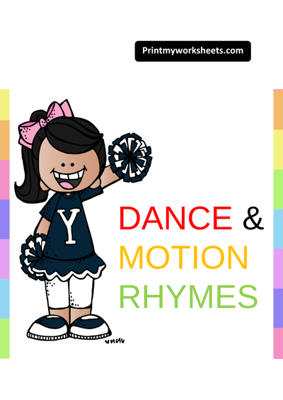 Dance & Motion Rhymes Worksheet | Free First Grade PDF to Build Language, Rhythm, and Gross Motor Skills