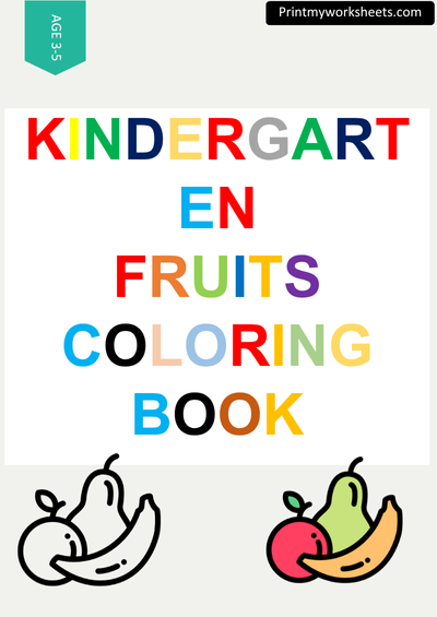 Coloring Fruits Worksheet | Free Pre-K PDF to Build Fine Motor Skills, Color Recognition & Early Vocabulary