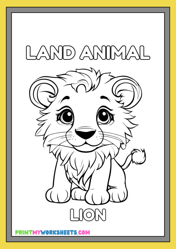 End of Year Land Animal Coloring Book | Free Kindergarten PDF to Celebrate Learning Through Creative Animal-Themed Fun - Image 2
