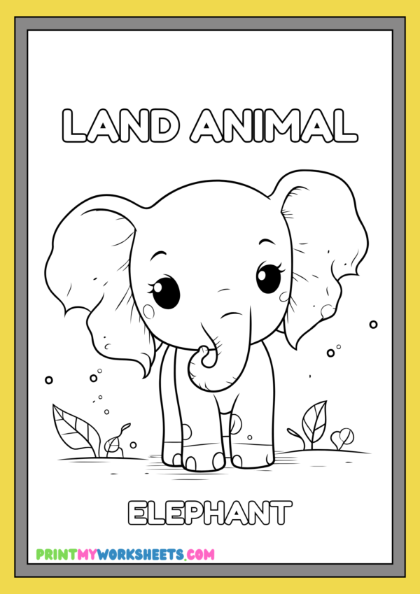End of Year Land Animal Coloring Book | Free Kindergarten PDF to Celebrate Learning Through Creative Animal-Themed Fun - Image 3