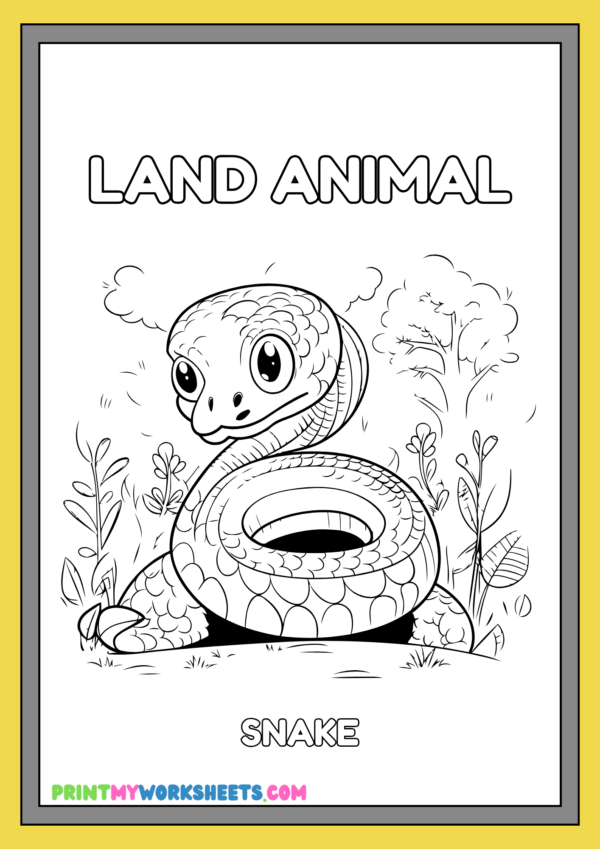 End of Year Land Animal Coloring Book | Free Kindergarten PDF to Celebrate Learning Through Creative Animal-Themed Fun - Image 4