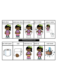 Kindergarten Toileting Sequence Worksheets PDF | Free Downloadable ...