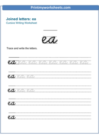 1st Grade Cursive Handwriting Worksheets PDF | Free Downloadable ...
