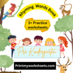 Pre-K Rhyming Words Worksheets PDF