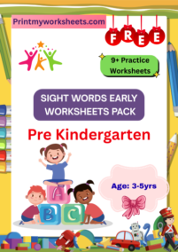 Pre-K Sight Words Worksheets PDF