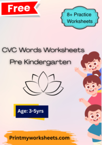 Pre-K CVC Words Worksheets PDF