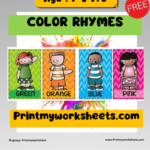 Kindergarten Color Rhymes Worksheets PDF