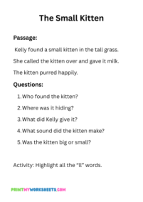2nd Grade Reading Comprehension Worksheets PDF | Free English II ...