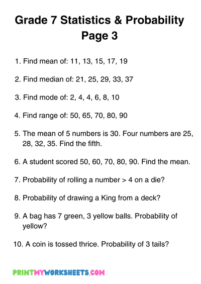 7th Grade Statistics and Probability Worksheets PDF | Free Math ...