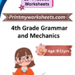 4th Grade Grammar and Mechanics Worksheets PDF