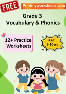 3rd Grade Vocabulary & Phonics Worksheets PDF — Free Printable + Answer