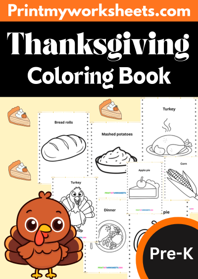 Pre-K Thanksgiving Coloring Worksheets PDF | Free Downloadable 1 Alphabet Animal Coloring Worksheets for Kindergarten