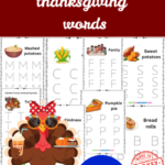 Pre-K Thanksgiving Alphabet Tracing Worksheets PDF