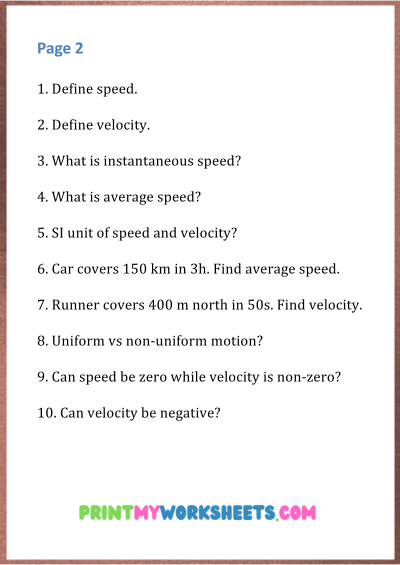 8th Grade Motion Worksheets PDF | Free Science Downloadable 3 8th Grade Motion Worksheets PDF | Free Science Downloadable - Image 3