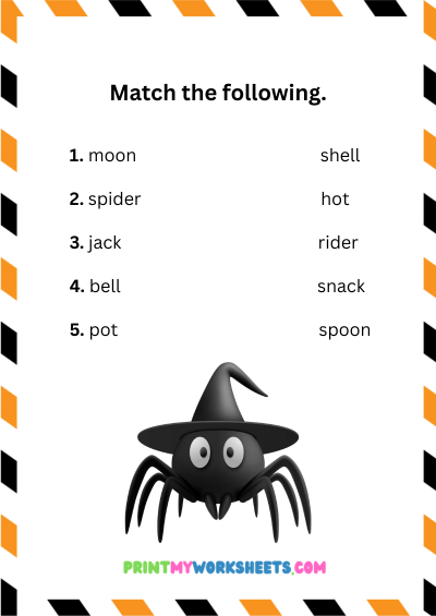 1 Grade Halloween Rhyming Words Worksheets PDF | Free Downloadable 3 1 Grade Halloween Rhyming Words Worksheets PDF | Free Downloadable - Image 3