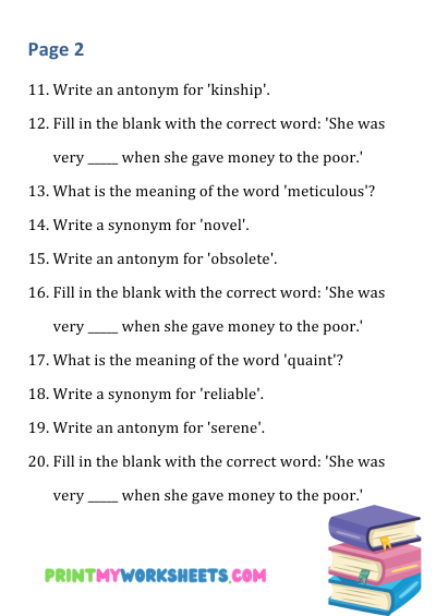 6th Grade Vocabulary and Language Worksheets PDF | Free English Downloadable 3 6th Grade Vocabulary and Language Worksheets PDF | Free English Downloadable - Image 3
