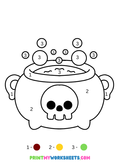 Halloween Math Coloring Worksheets PDF | Free Downloadable 4 Halloween Math Coloring Worksheets PDF | Free Downloadable - Image 4