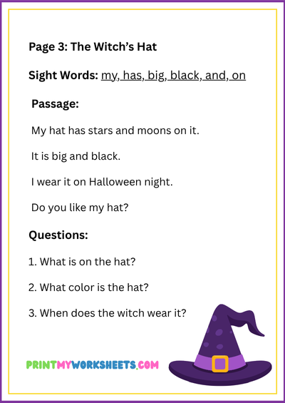 Halloween Sight Word Worksheets PDF | Free 1st Grade Downloadable – Spooky Reading Practice Pack 4 Halloween Sight Word Worksheets PDF | Free 1st Grade Downloadable – Spooky Reading Practice Pack - Image 4